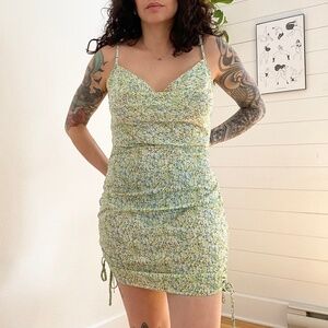 Misguided cowl neck floral dress